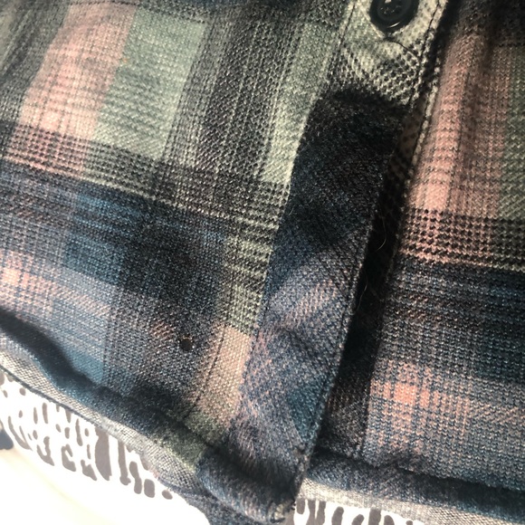 WAREHOUSE | Navy, Teal & Pink Plaided | Buttons down Shirt | XS - Picture 2 of 6